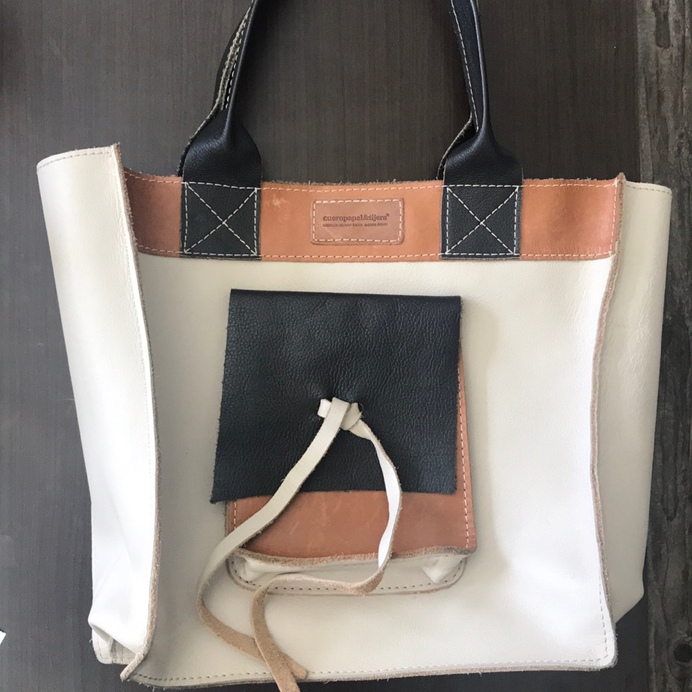 SundayMorning cueropapel&tijera tote